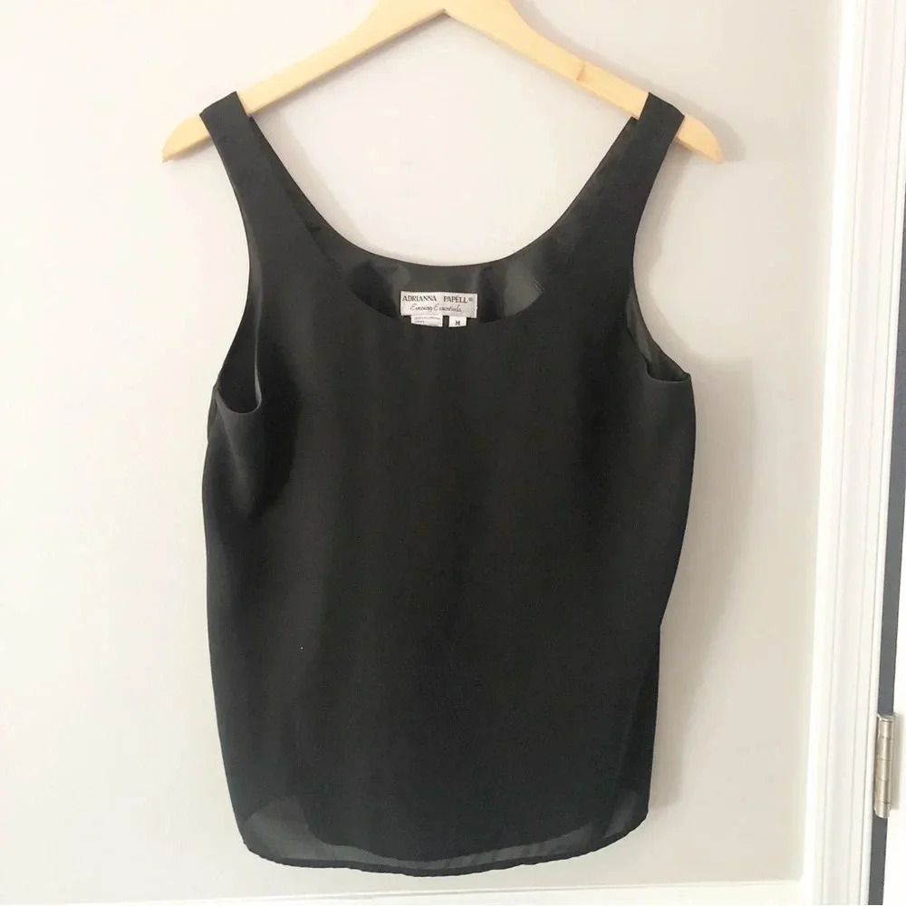 ADRIANNA PAPELL Sleeveless Top Evening Essentials Blouse Shirt medium